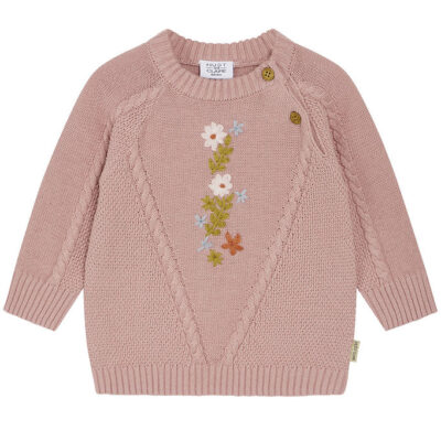 Hust and Claire Bluse - Strik - Panya - Dusty Rose m. Blomster
