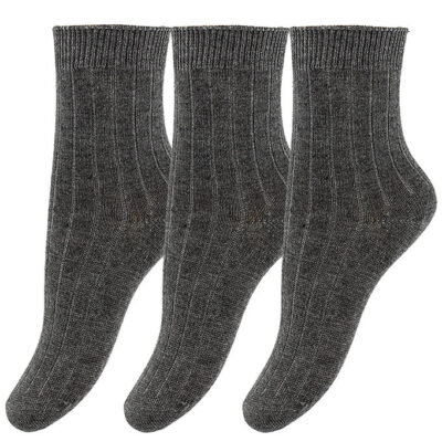 Minipop Strømper - Bambus - 3-pak - Dark Grey Melange