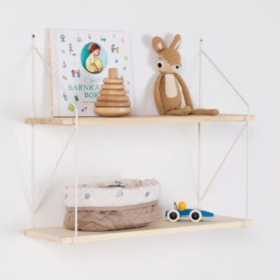 Alice & Fox Wall Shelf EDEN, White/Nature, Børnemøbler, Indretning børneværelse