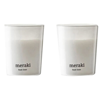 Meraki Duftlys - 2-pak - 2x60g - Fresh Linen