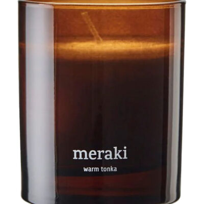Meraki - Duftlys - Dark wood - h: 9.5 cm, dia: 8 cm