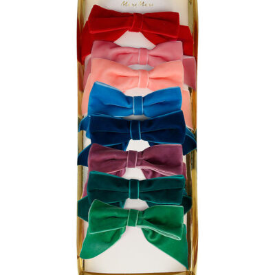 Meri Meri Hårsløjfer - 8-pak - 8,5 cm - Radiant Velvet