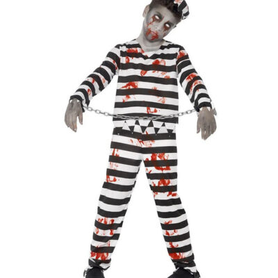 Smiffys Udklædning - Zombie Convict - Sort/Hvid