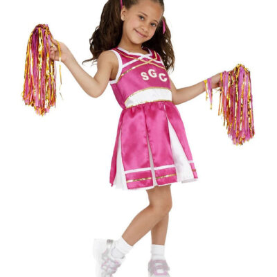 Smiffys Udklædning - Cheerleader - Pink
