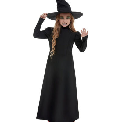 Smiffys Udklædning - Wicked Witch Girl - Sort