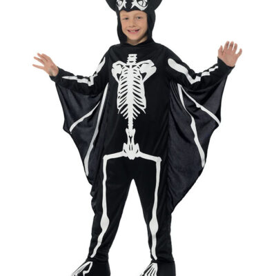 Smiffys Udklædning - Bat Skeleton - Sort/Hvid