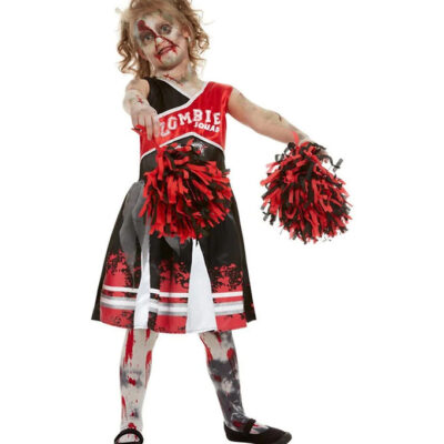 Smiffys Udklædning - Zombie Cheerleader - Rød/Sort