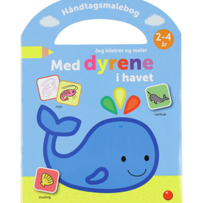 Forlaget Bolden Håndtagsmalebog m. klistermærker - Med Dyrene i
