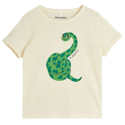 Mini Rodini T-shirt - Snake Up - Offwhite