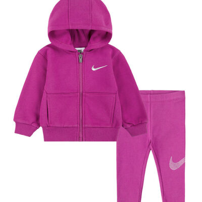 Nike Sæt - Cardigan/Leggings - Hot Fuchsia