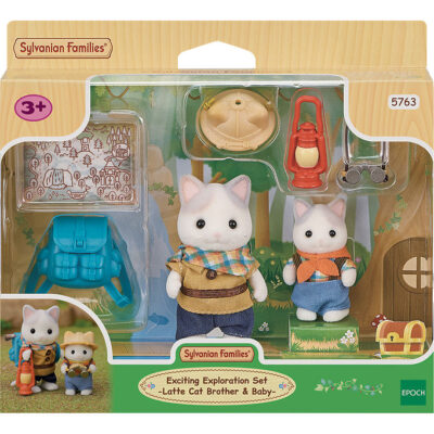 Sylvanian Families - Spændende opdagelsessæt -Latte Cat Bror & Baby (5763)