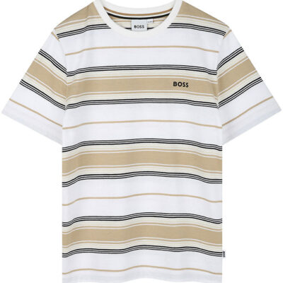 BOSS T-shirt - Stone/Off White