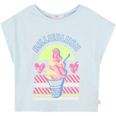 Billieblush T-shirt - Ice Water m. Print/Glimmer