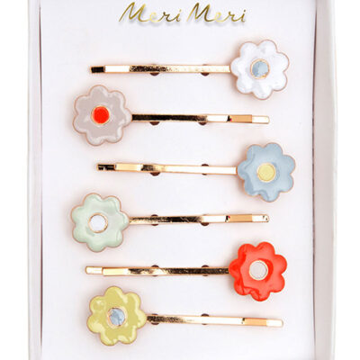 Meri Meri Hårnåle - 6-pak - Emalje - Daisy - 5,5 cm - Blomster