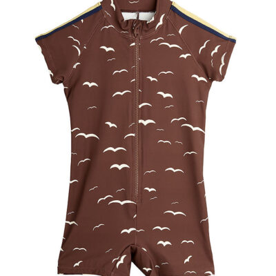 Mini Rodini Badeheldragt - Seagull - Brun