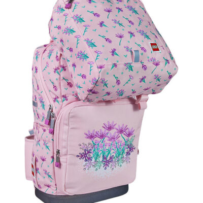 LEGO® Skoletaskesæt - Optimo - Flowers - 20 L - Lyserød