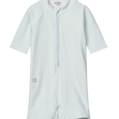 Liewood Badeheldragt - Max Seersucker - Y/D Stripe Pure Sky/Crem