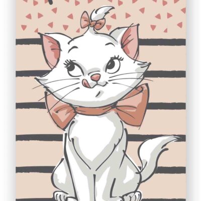 Aristocat Marie håndklæde - 70x140 cm - 100% bomuld - Blødt badehåndklæde med Marie fra Aristocat