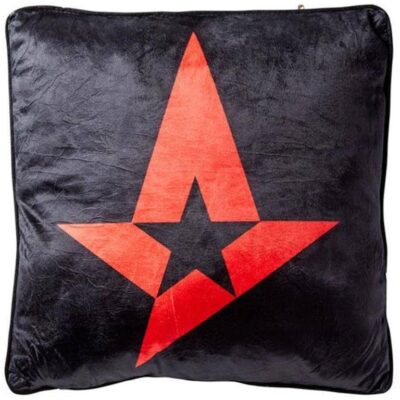 Pyntepude - 40x40 cm - Astralis - Rød/sort