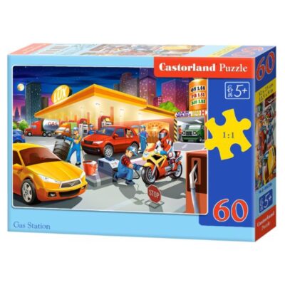 Puslespil med tankstation - 60 brikker