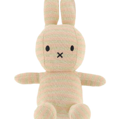 Bon Ton Toys Bamse - 23 cm - Miffy Organic Cotton - Stripe Pink
