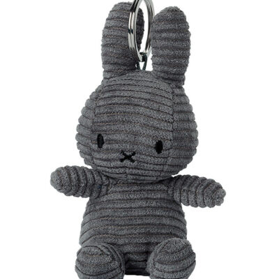 Bon Ton Toys Nøglering - 12 cm - Miffy ECO Corduroy - Grey