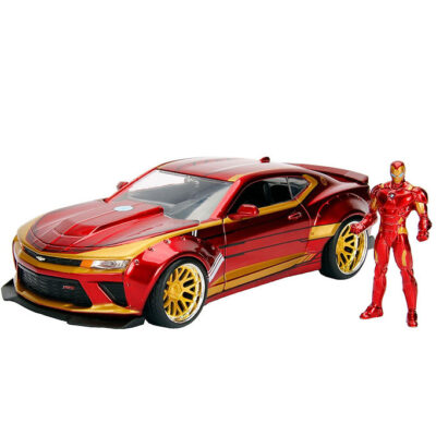 Jada Bil m. Figur - Marvel Avengers - Iron Man & 2016 Chevy Cama