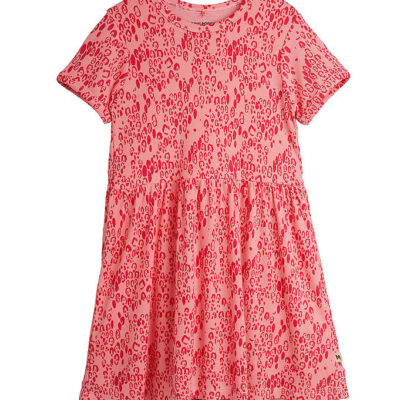 Mini Rodini Kjole - Pink m. Leopardprint