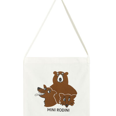 Mini Rodini Shopper - Camp Rodini - Offwhite m. Vilde dyr