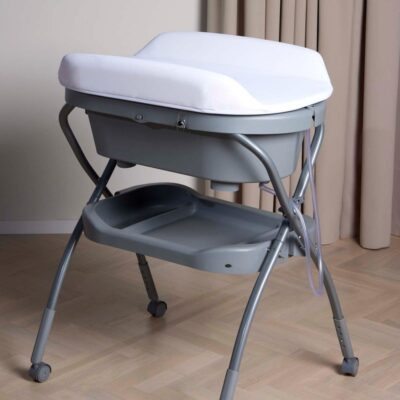 Beemoo CARE Flex Puslebord med Badekar, Dark Grey