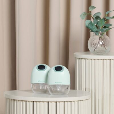 Beemoo CARE Wearable Slim Elektrisk Brystpumpe Dobbelt, Soft Green