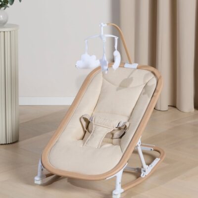 Beemoo PLAY Soothe Skråstol, Soft Beige/Nature