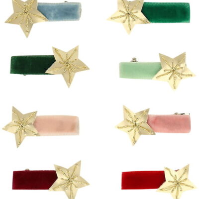 Meri Meri Hårclips - 8-pak - 3,5 cm - Gold Star