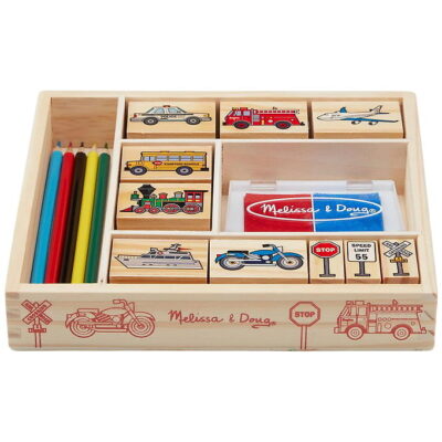 Melissa & Doug - Stempelsæt - Køretøjer