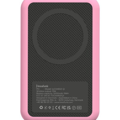 Kreafunk Powerbank - toCHARGE Qi - Fresh Pink - 5.000mAh