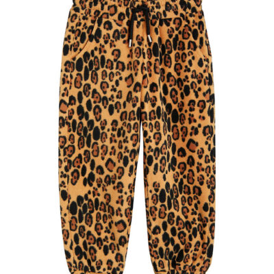 Mini Rodini Fleecebukser - Leopard - Beige