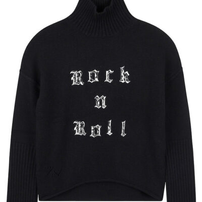 Zadig & Voltaire Bluse - Uld/Polyamid - Sort m. Hvid