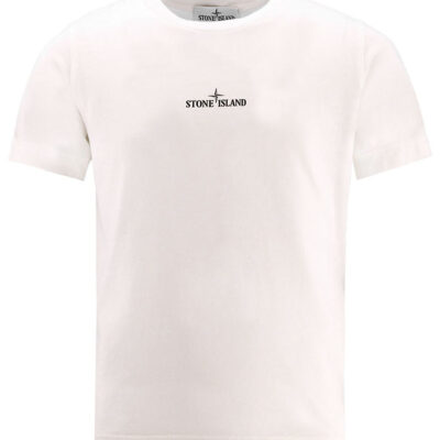 Stone Island T-shirt - Natural White m. Print