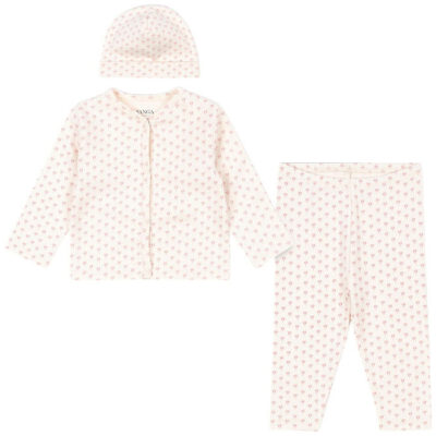 Fanga Fontana Sæt - Cardigan/Leggings/Hue - Bello - Punto Rosa