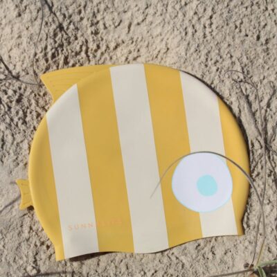 SUNNYLiFE Badehætte, Finn the Fish Mustard Stripe