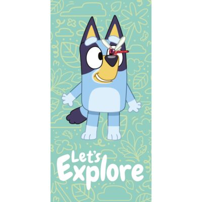 Bluey håndklæde - 70x140 cm - Blødt badehåndklæde med Bluey - 100% bomuld børnehåndklæde