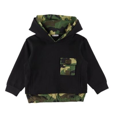 Dolce & Gabbana Hættetrøje - Reborn To Live - Sort/Camouflage