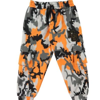 Dolce & Gabbana Bukser - Reborn To Live - Orange/Grå Camouflage