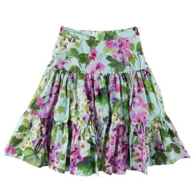 Dolce & Gabbana Nederdel - Renaissance - Blå/Rosablomstret