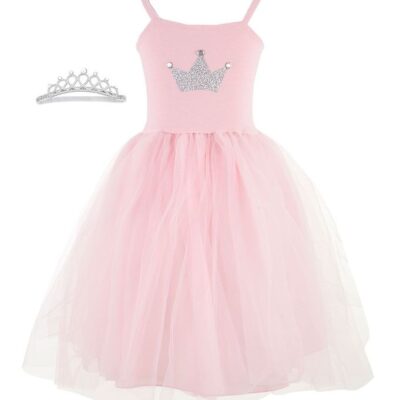 Great Pretenders Udklædning - Prinsessekjole m. Tiara - Pretty P