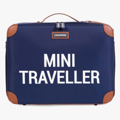 Childhome Mini Traveler Kuffert, Navy/White