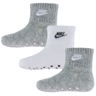Nike Strømper - Core Futura Gripper - 3-Pak - Grå/Hvid