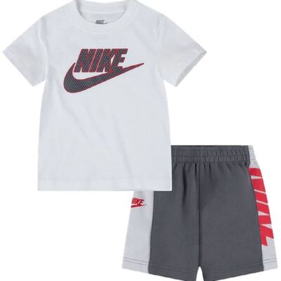 Nike Shortssæt - T-shirt/Shorts - Amplify - Smoke Grey