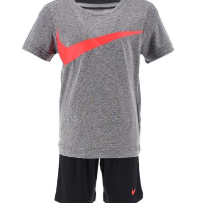 Nike Shortssæt - T-shirt/Shorts - Sort/Grå