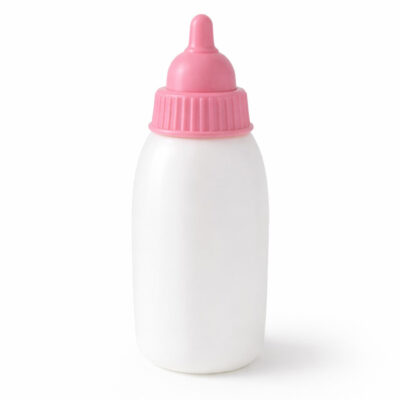 Dukkesutteflaske i hvid plast - Ø:3,8 cm - Fra 3 år.